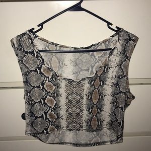 Snake cropped top